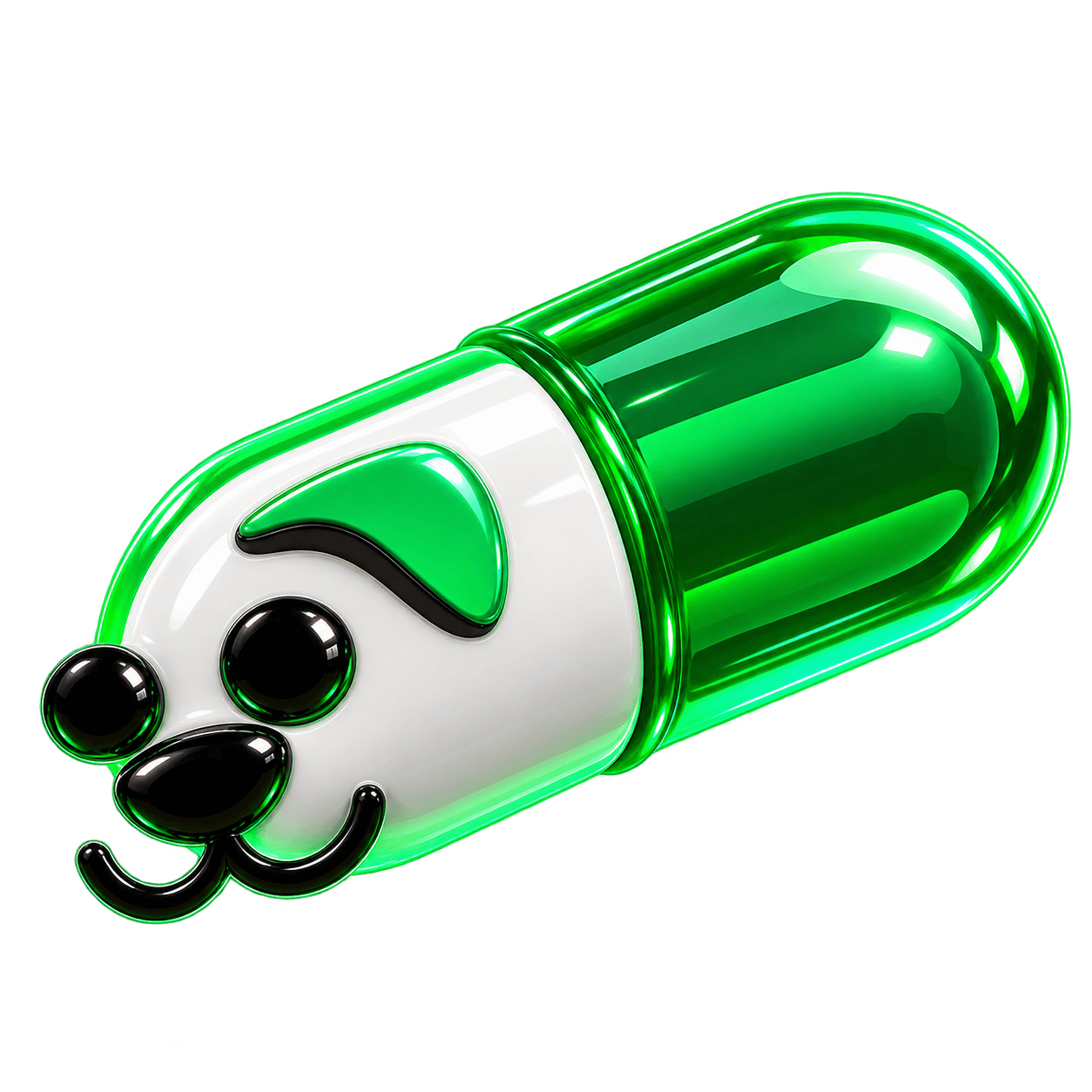 Mint-green Life Changing Pill capsule
